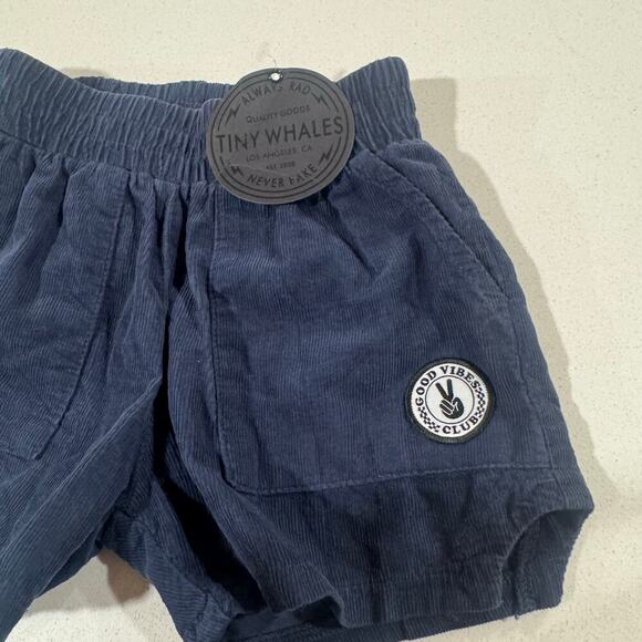 Tiny Whales 3T Navy Shorts 100% Cotton NWT - Picture 3 of 6